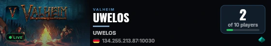 UWELOS live status badge