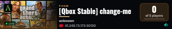[Qbox Stable] change-me live status badge
