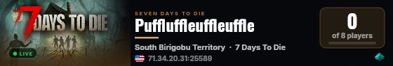 Puffluffleuffleuffle live status badge