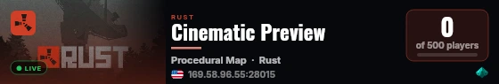 Cinematic Preview live status badge