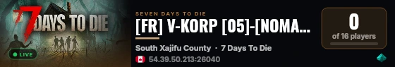 [FR] V-KORP [05]-[NOMAD] live status badge