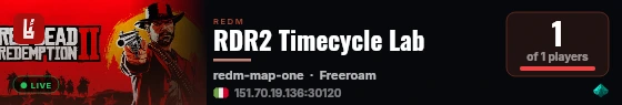 RDR2 Timecycle Lab live status badge