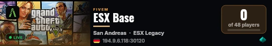 ESX Base live status badge