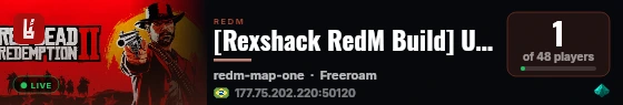 [Rexshack RedM Build] Umbrales Roleplay live status badge