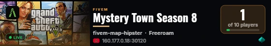 Mystery Town Season 8 live status badge