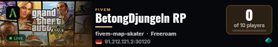 BetongDjungeln RP live status badge