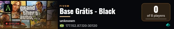 Base Grátis - Black live status badge