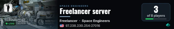 Freelancer server live status badge