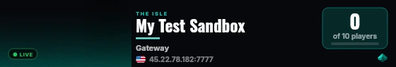 My Test Sandbox live status badge
