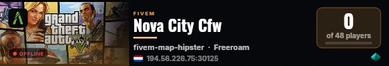 Nova City Cfw live status badge