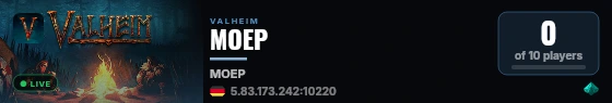 Nitrado.net Gameserver live status badge