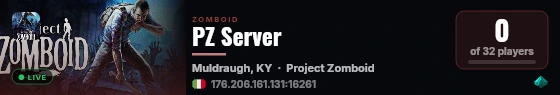 PZ Server live status badge