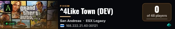 ^4Like Town (DEV) live status badge