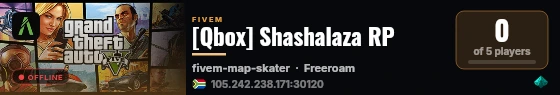 [Qbox] Shashalaza RP live status badge