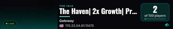 The Haven| 2x Growth| Prox Chat| PvE Main live status badge