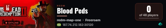Blood Peds live status badge