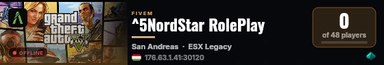 ^5NordStar RolePlay live status badge