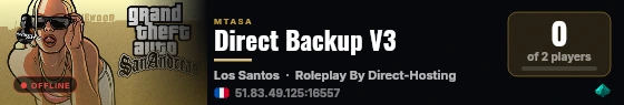 Direct Backup V3 live status badge