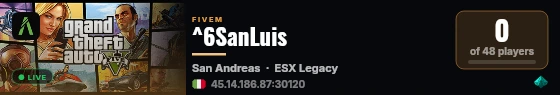 ^6SanLuis live status badge