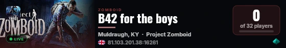 B42 for the boys live status badge