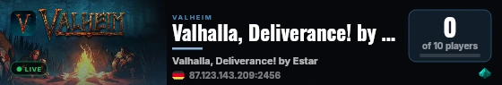 Valhalla, Deliverance! by Estaran live status badge