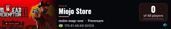 Miojo Store live status badge