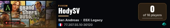 HodySV live status badge