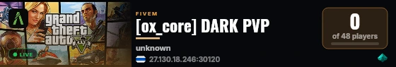 [ox_core] DARK PVP live status badge
