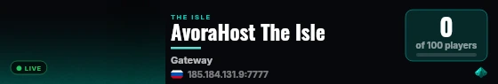 AvoraHost The Isle live status badge