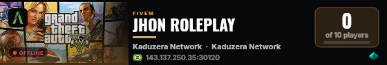JHON ROLEPLAY live status badge
