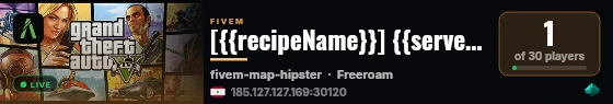 [{{recipeName}}] {{serverName}} live status badge