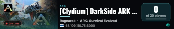 [Clydium] DarkSide ARK / Ragnarok - (v358.24) live status badge
