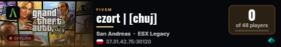 czort | [chuj] live status badge