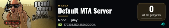 Default MTA Server live status badge