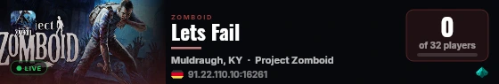 Lets Fail live status badge