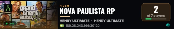 NOVA PAULISTA RP live status badge
