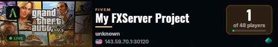 My FXServer Project live status badge