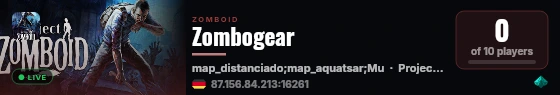 Zombogear live status badge
