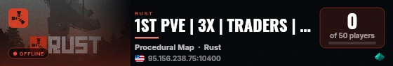 1ST PVE | 3X | TRADERS | RAIDABLE BASES | SKINBOX | NO WIPES live status badge