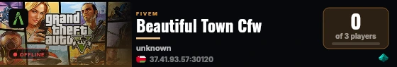 Beautiful Town Cfw live status badge