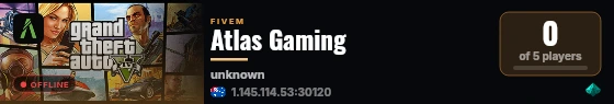 Atlas Gaming live status badge