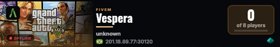 Vespera - VSP Independente live status badge