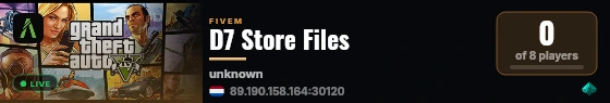 D7 Store Files live status badge