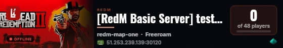 [RedM Basic Server] test portal live status badge