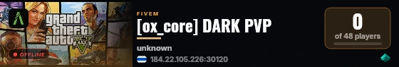 [ox_core] DARK PVP live status badge