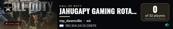 JAHUGAPY GAMING ROTATIVO live status badge