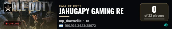 JAHUGAPY GAMING RE live status badge