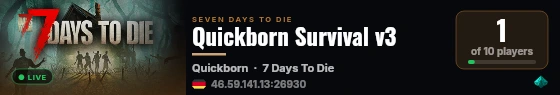 Quickborn Survival v3 live status badge