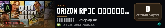 ORIZON RP🡺انطلقت الآن 22-سبتمبر🡸 live status badge