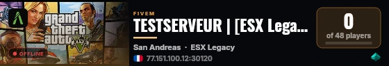 TESTSERVEUR | [ESX Legacy] live status badge